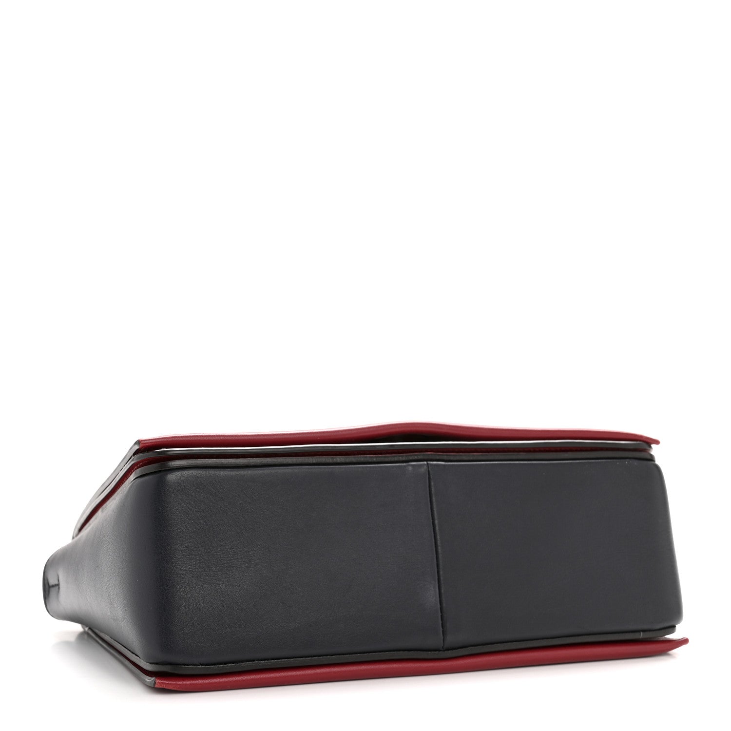 Celine Shiny Smooth Calfskin Medium Frame Shoulder Bag Red Navy 4 of 13