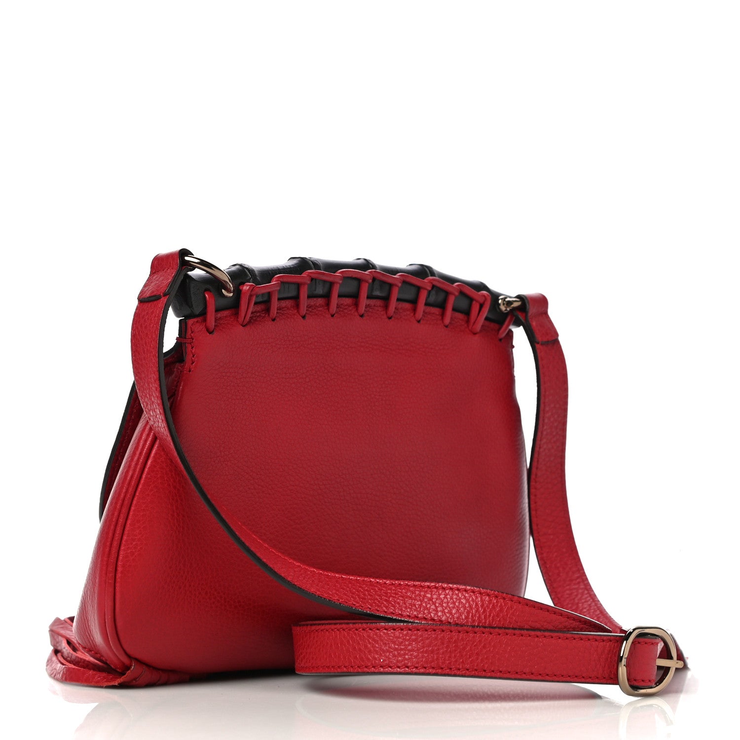 Gucci Calfskin Small Nouveau Fringe Shoulder Bag Flame Red 2 of 10