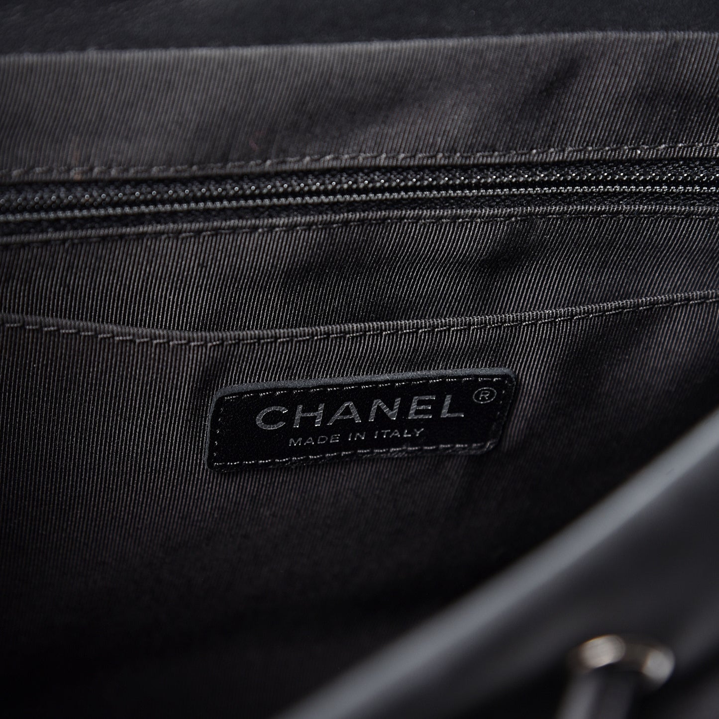 Calfskin Chevron Quilted Large Urban Spirit Backpack Black