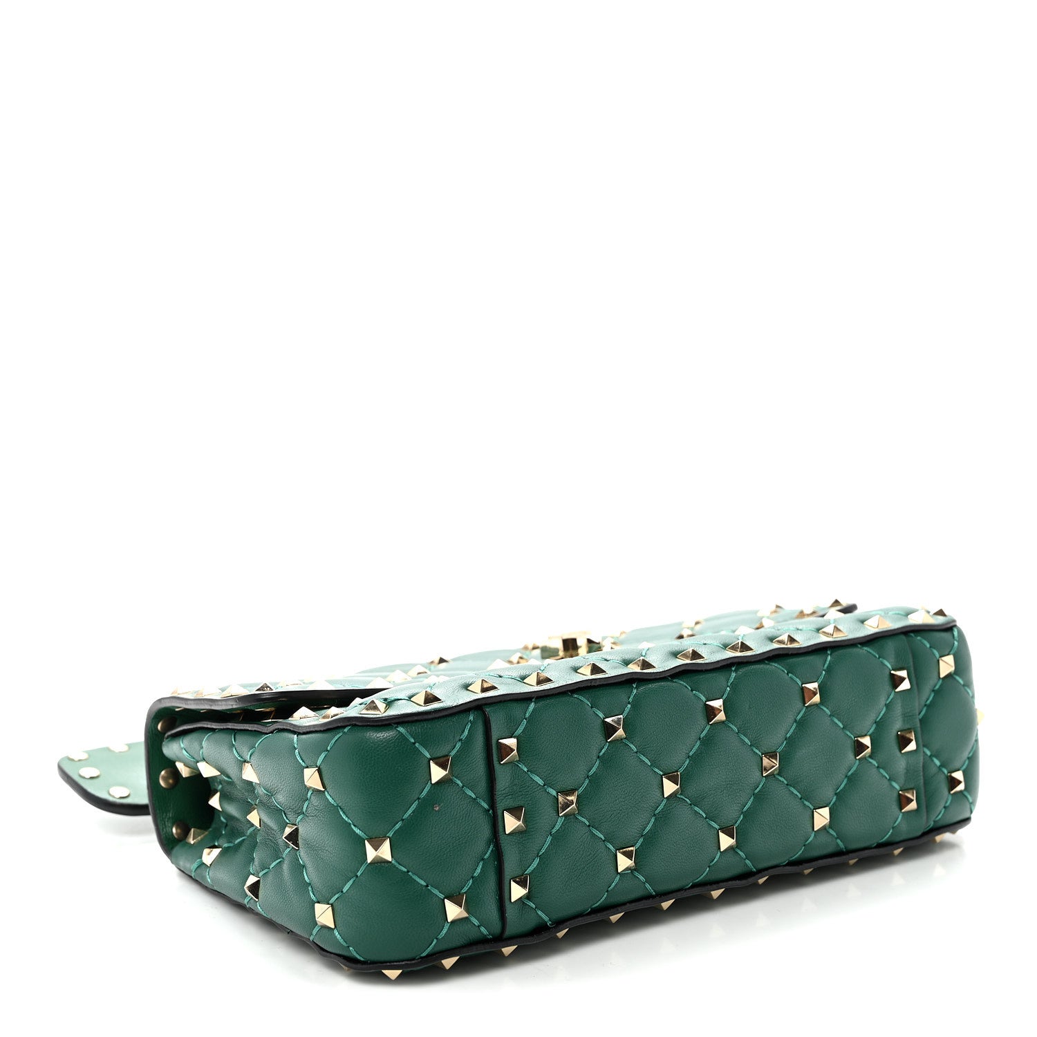 Valentino Garavani Nappa Small Rockstud Spike Shoulder Bag Gea Green 4 of 9