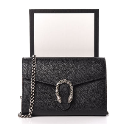 Gucci Calfskin Mini Dionysus Chain Wallet Black 11 of 11