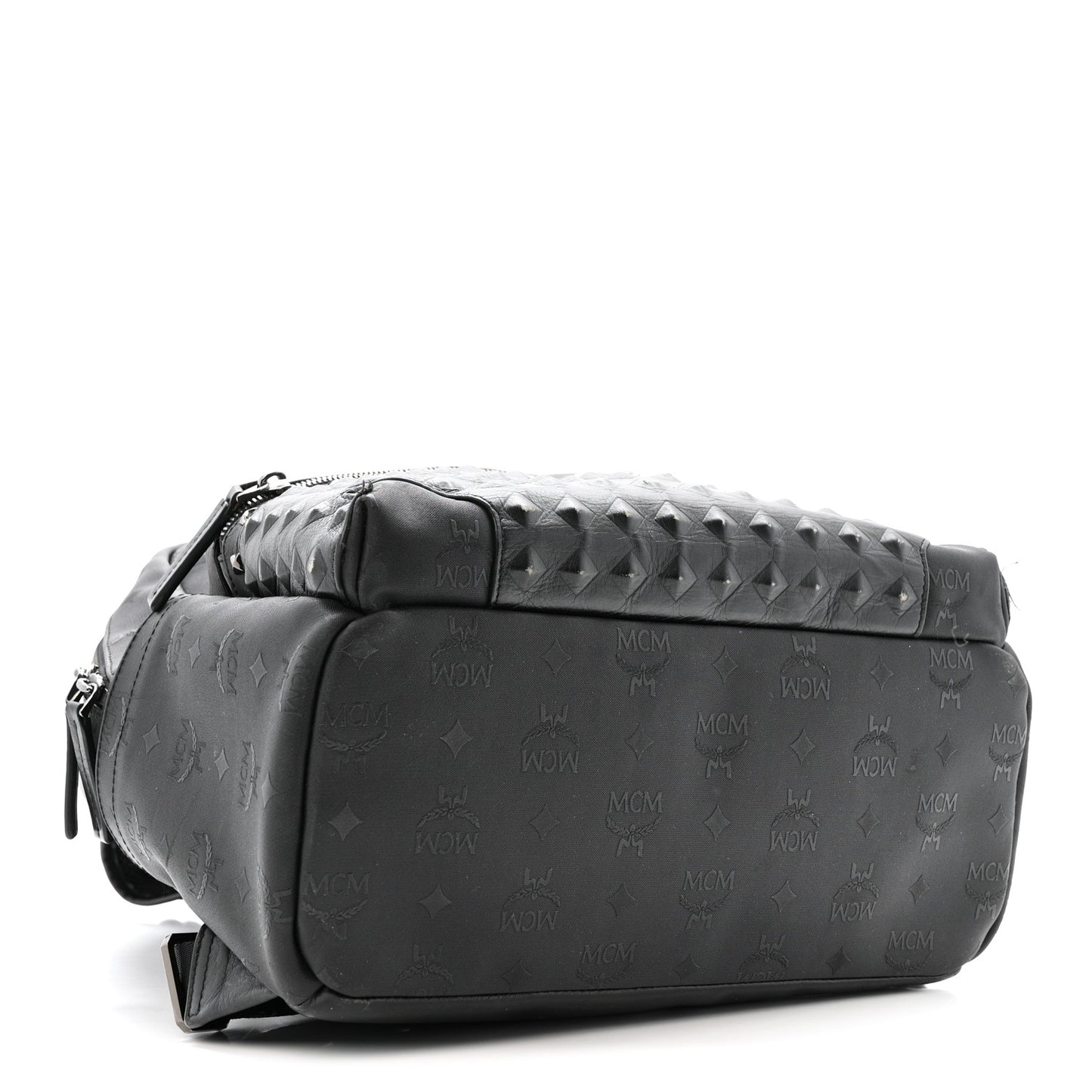 Nylon Monogram Studded Stark Medium Backpack Black