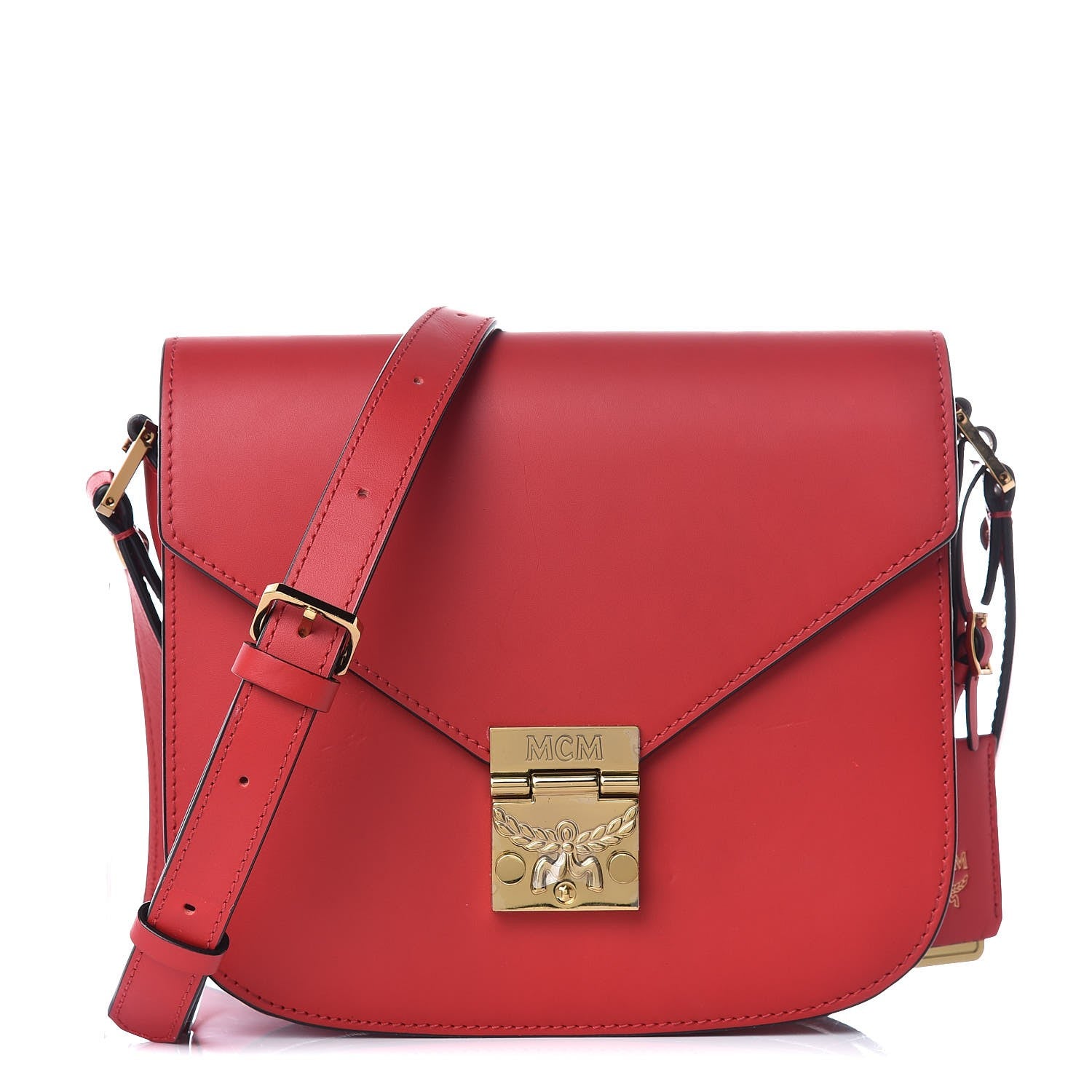 MCM Calfskin Patricia Crossbody Bag Red 1 of 9