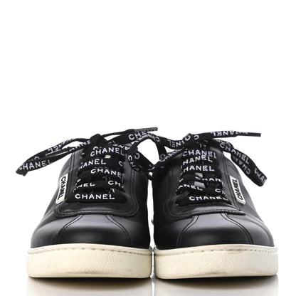 Chanel Calfskin CC Womens Sneakers 36.5 Black 4 of 18