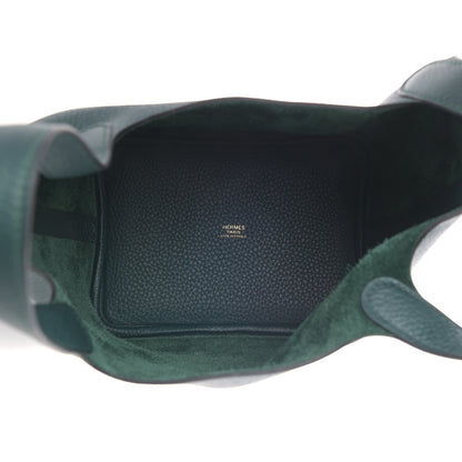 Hermes Taurillon Clemence Picotin Lock 18 PM Vert Cypress 4 of 4