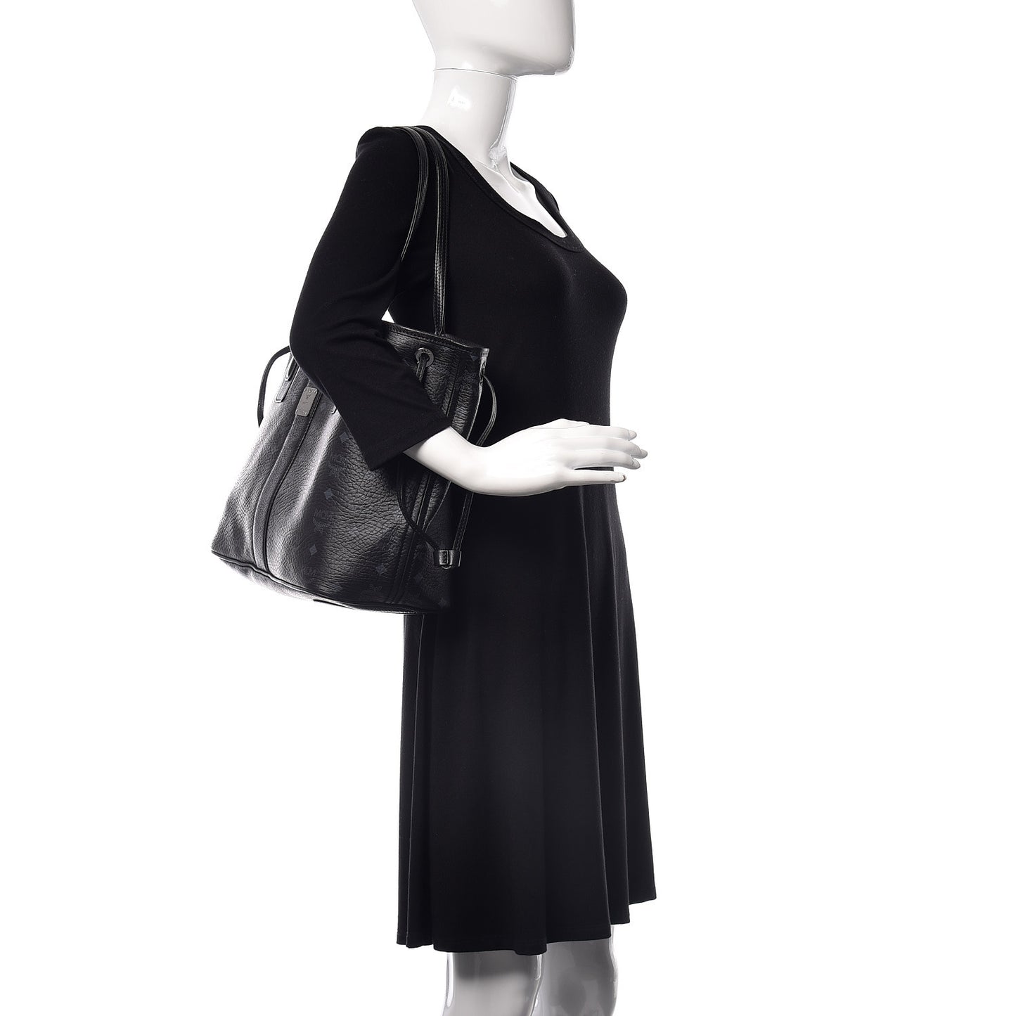 Visetos Medium Liz Reversible Shopper Tote Black