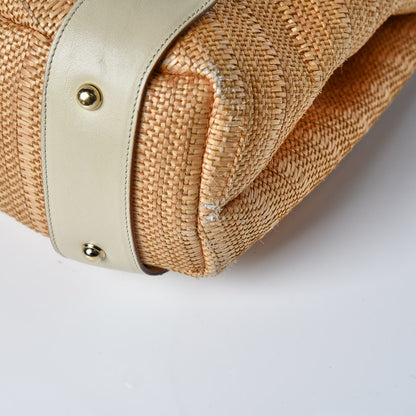 Gucci Straw Medium Pelham Shoulder Bag Off White 16 of 28