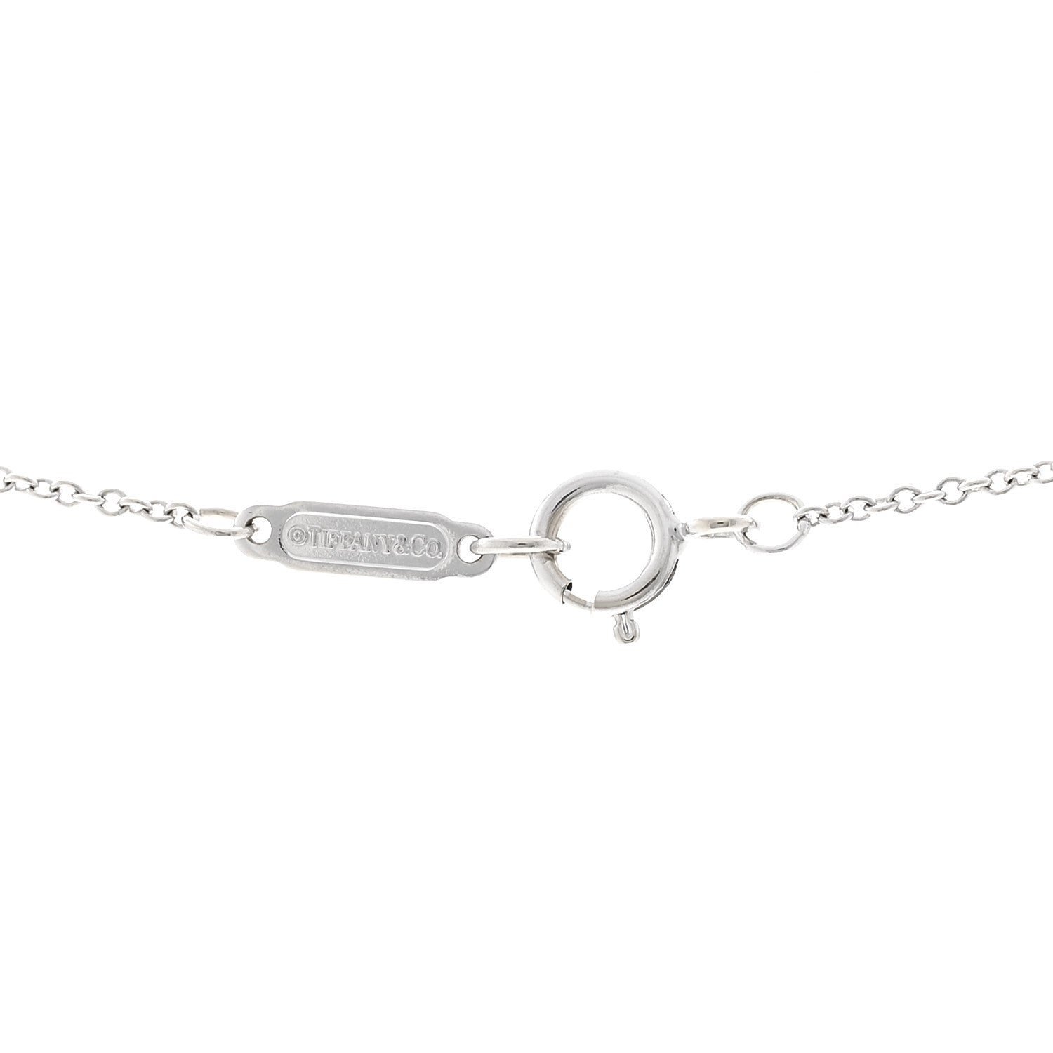 Tiffany 18K White Gold Diamond Metro Heart Pendant Necklace 4 of 5