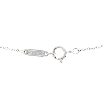 Tiffany 18K White Gold Diamond Metro Heart Pendant Necklace 4 of 5