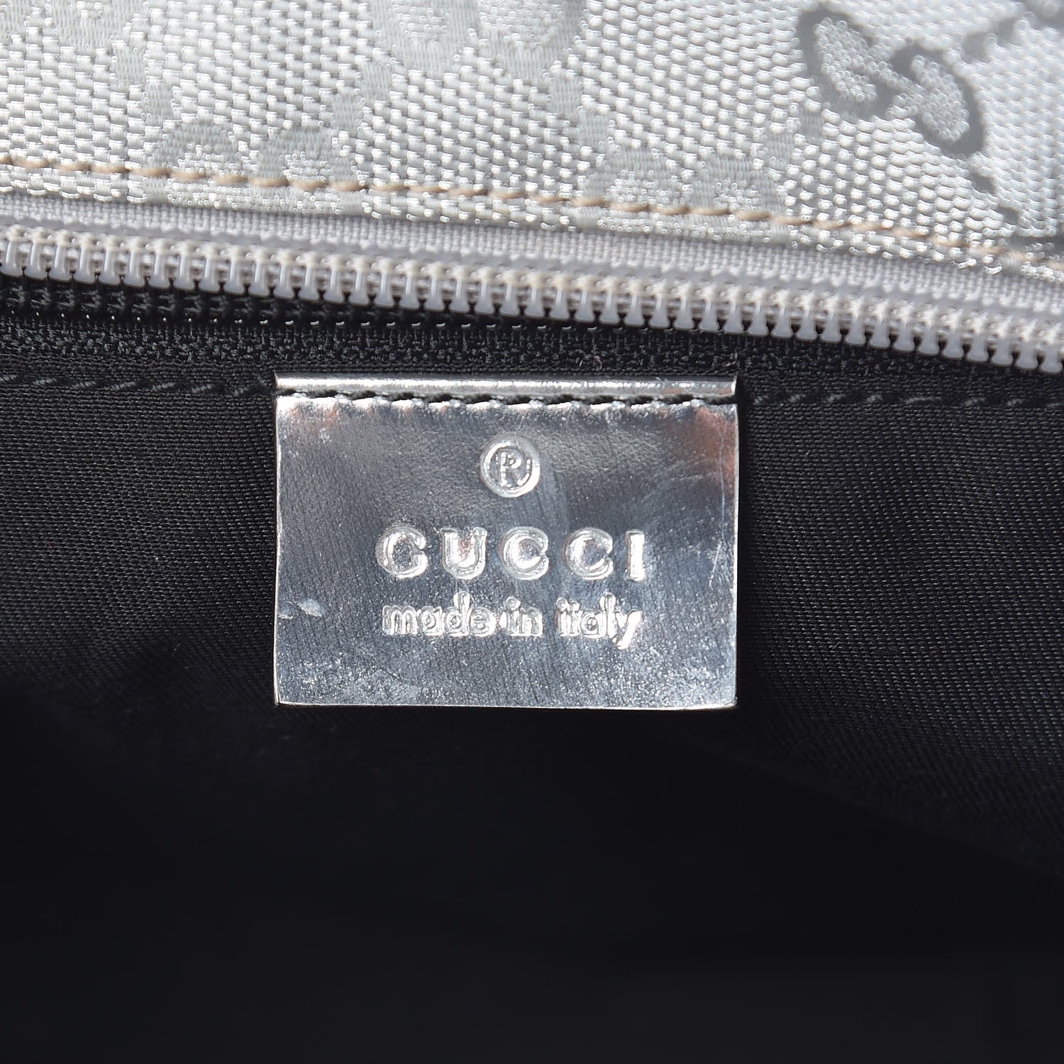 Gucci Metallic Monogram Web Small Flat Messenger Crossbody Silver 6 of 11