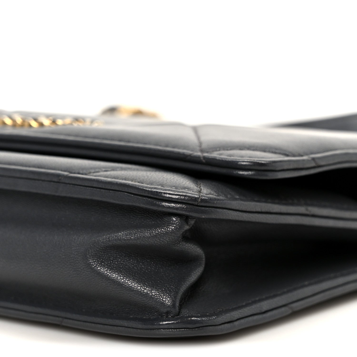 Chanel Lambskin Quilted Chanel 19 Wallet On Chain WOC Dark Grey 11 of 12