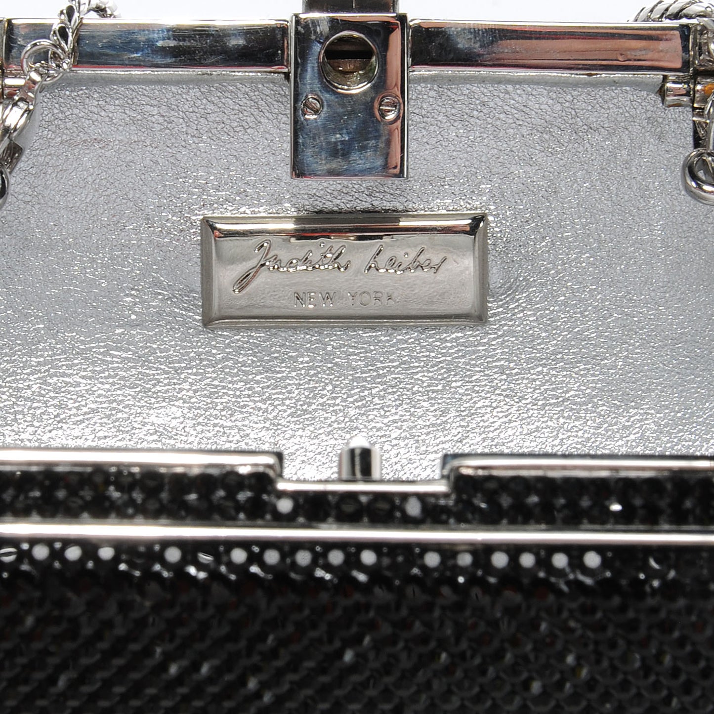 Swarovski Crystal Minaudiere Clutch Black