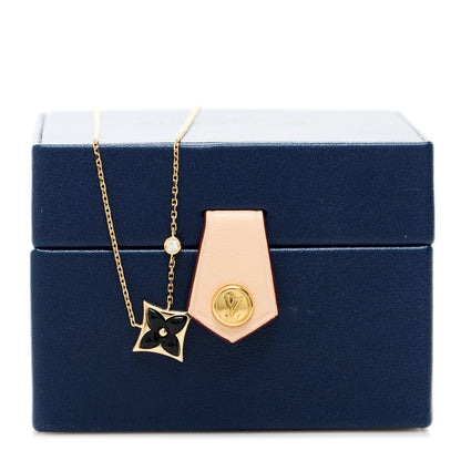 Louis Vuitton 18K Yellow Gold Diamond Black Onyx Color Blossom BB Star Pendant Necklace 6 of 6