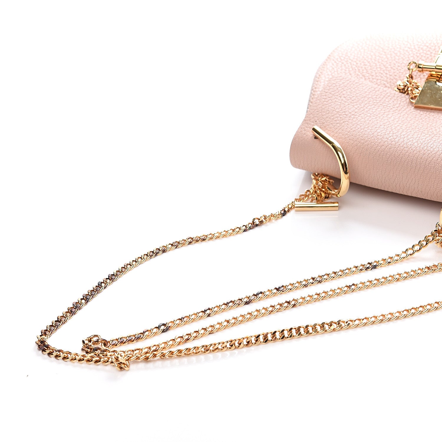Chloe Grained Lambskin Mini Drew Shoulder Bag Cement Pink 13 of 13