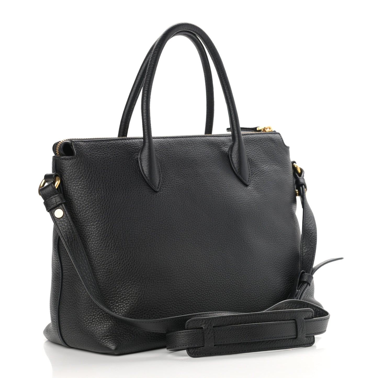 Vitello Daino Shopping Tote Black