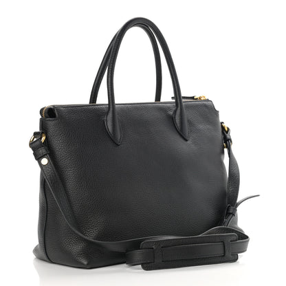 Prada Vitello Daino Shopping Tote Black 2 of 12