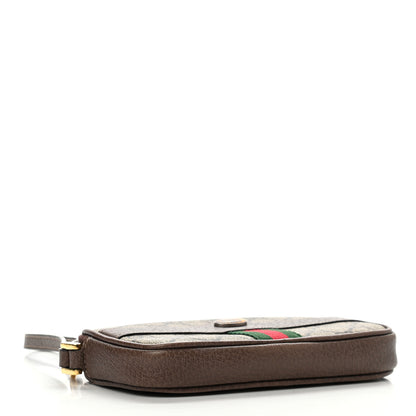 Gucci GG Supreme Monogram Ophidia Phone Case Wristlet Brown 4 of 9