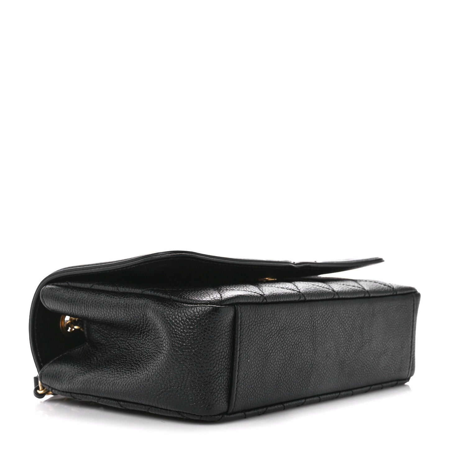 Caviar Quilted Small CC Filigree Flap Black