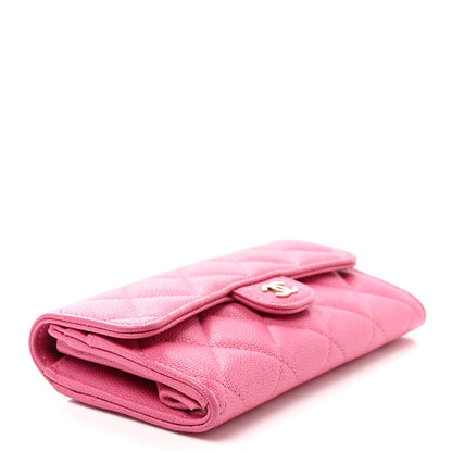 Chanel Caviar Quilted Medium Gusset Flap Wallet Pink 4 of 8
