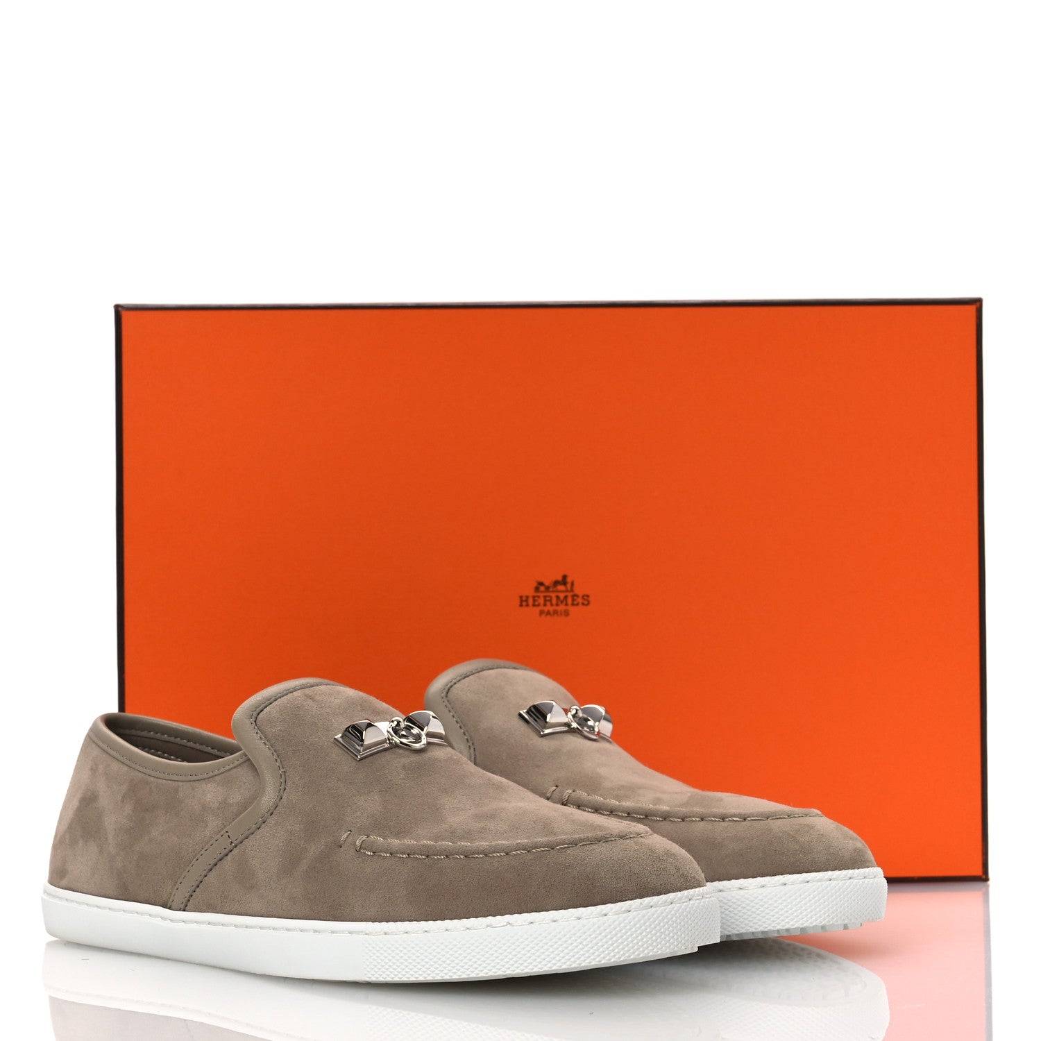 Hermes Suede Goatskin Nappa Jour Loafers 36 Beige 11 of 11