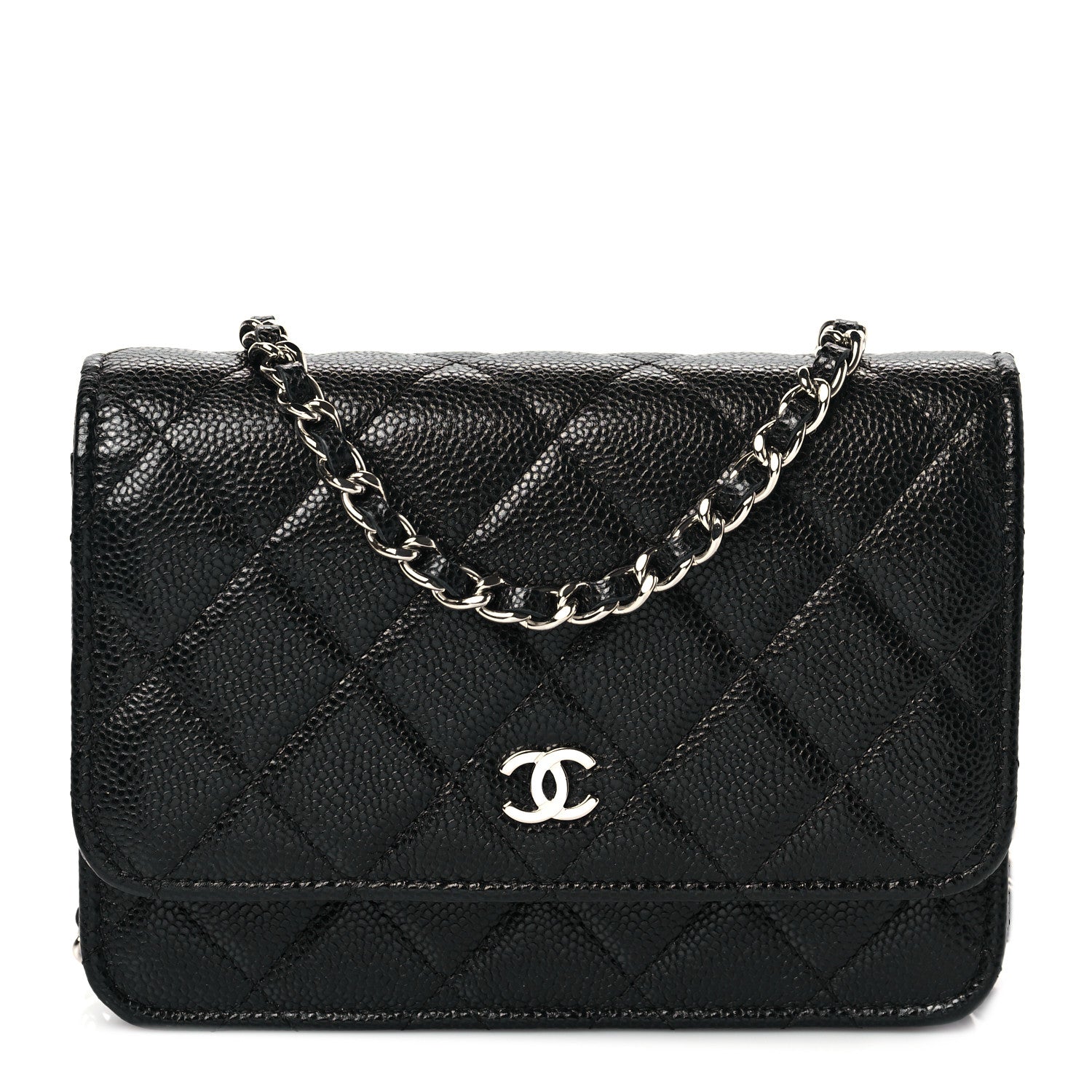 Chanel Caviar Quilted Mini Wallet On Chain WOC Black 1 of 9
