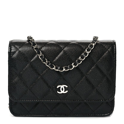 Chanel Caviar Quilted Mini Wallet On Chain WOC Black 1 of 9