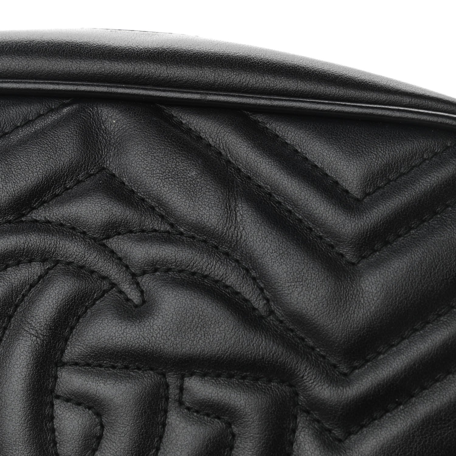 Gucci Calfskin Matelasse Small GG Marmont Chain Shoulder Bag Black 11 of 11