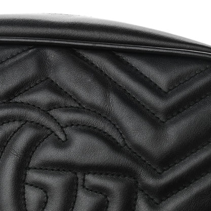 Gucci Calfskin Matelasse Small GG Marmont Chain Shoulder Bag Black 11 of 11