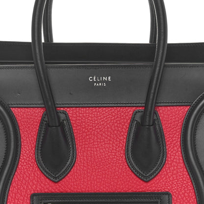 Celine Smooth Drummed Calfskin Micro Tri-Color Luggage Dark Pink 5 of 10
