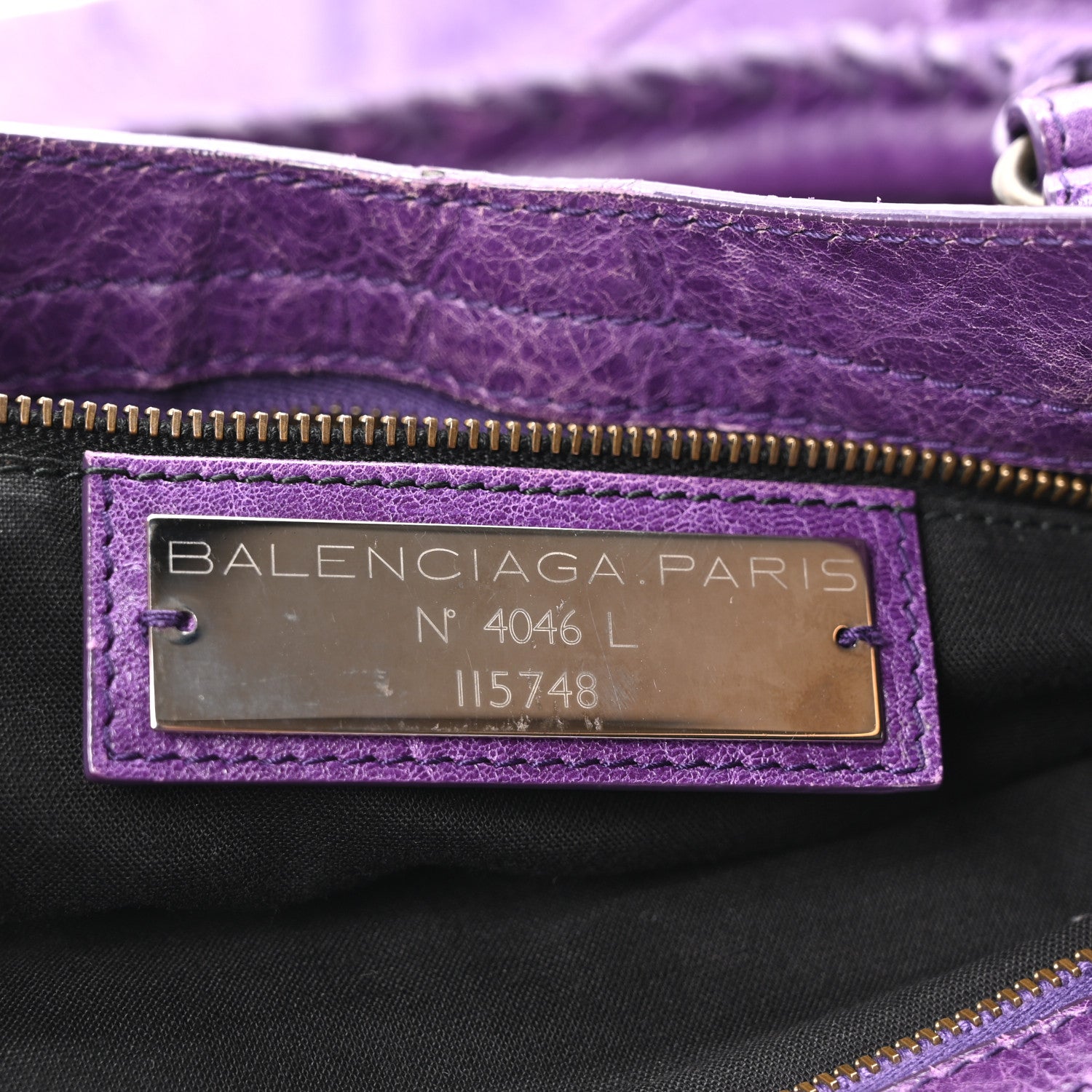 Balenciaga Agneau Classic Hardware City Dark Violet 7 of 11