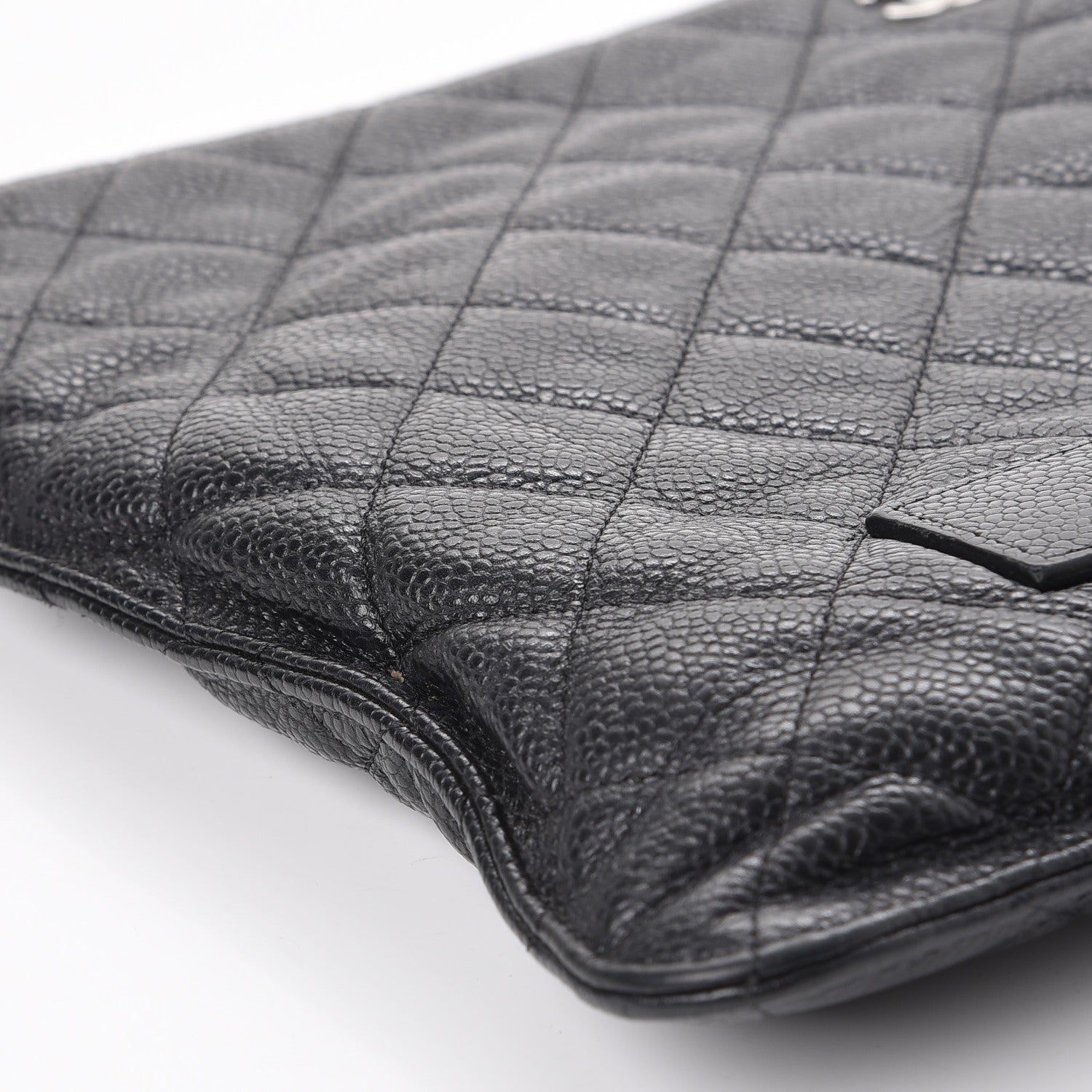 Chanel Caviar Quilted Large Slide Pouch Black 9 of 10