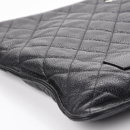 Chanel Caviar Quilted Large Slide Pouch Black 9 of 10