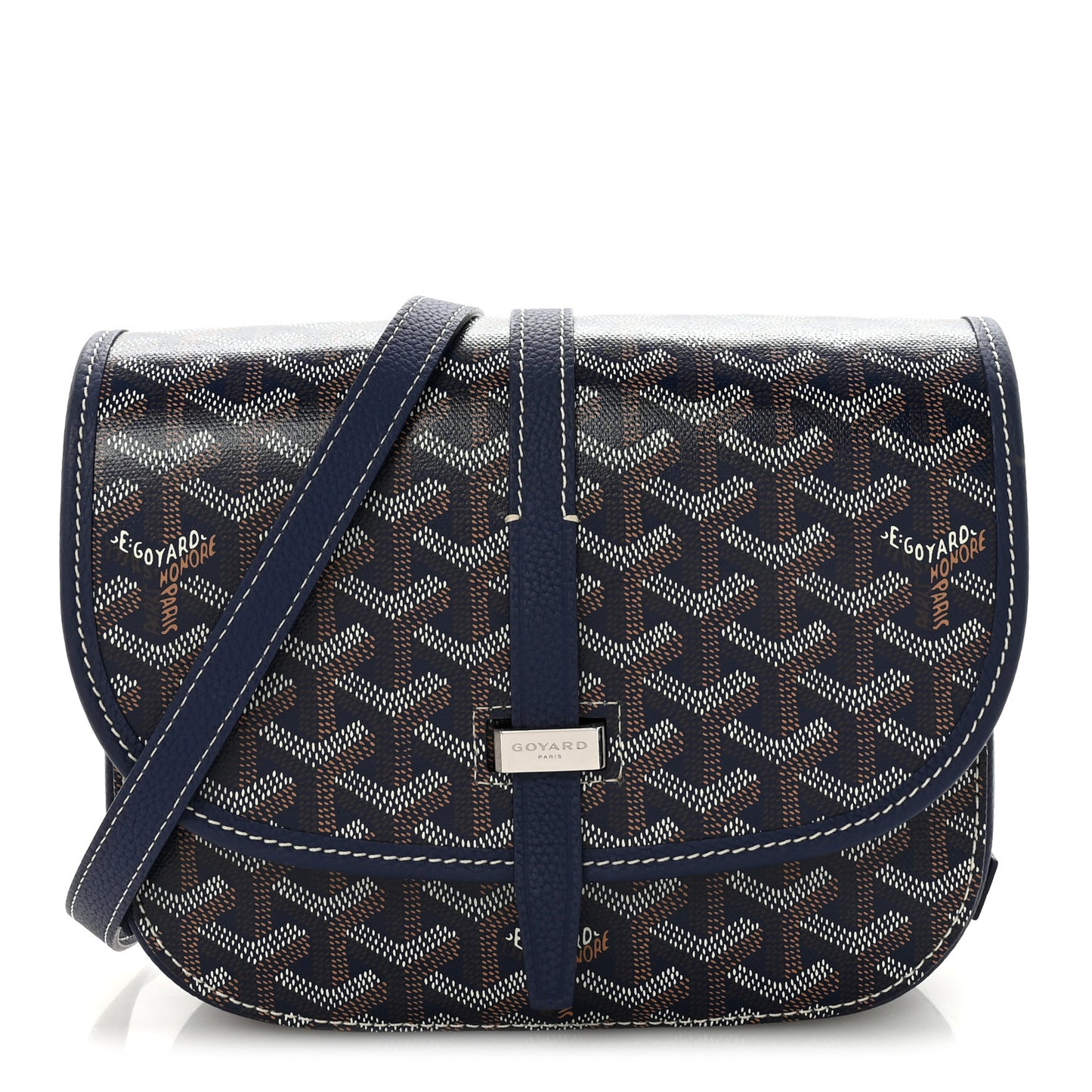 Goyardine Belvedere II PM Messenger Bag Navy