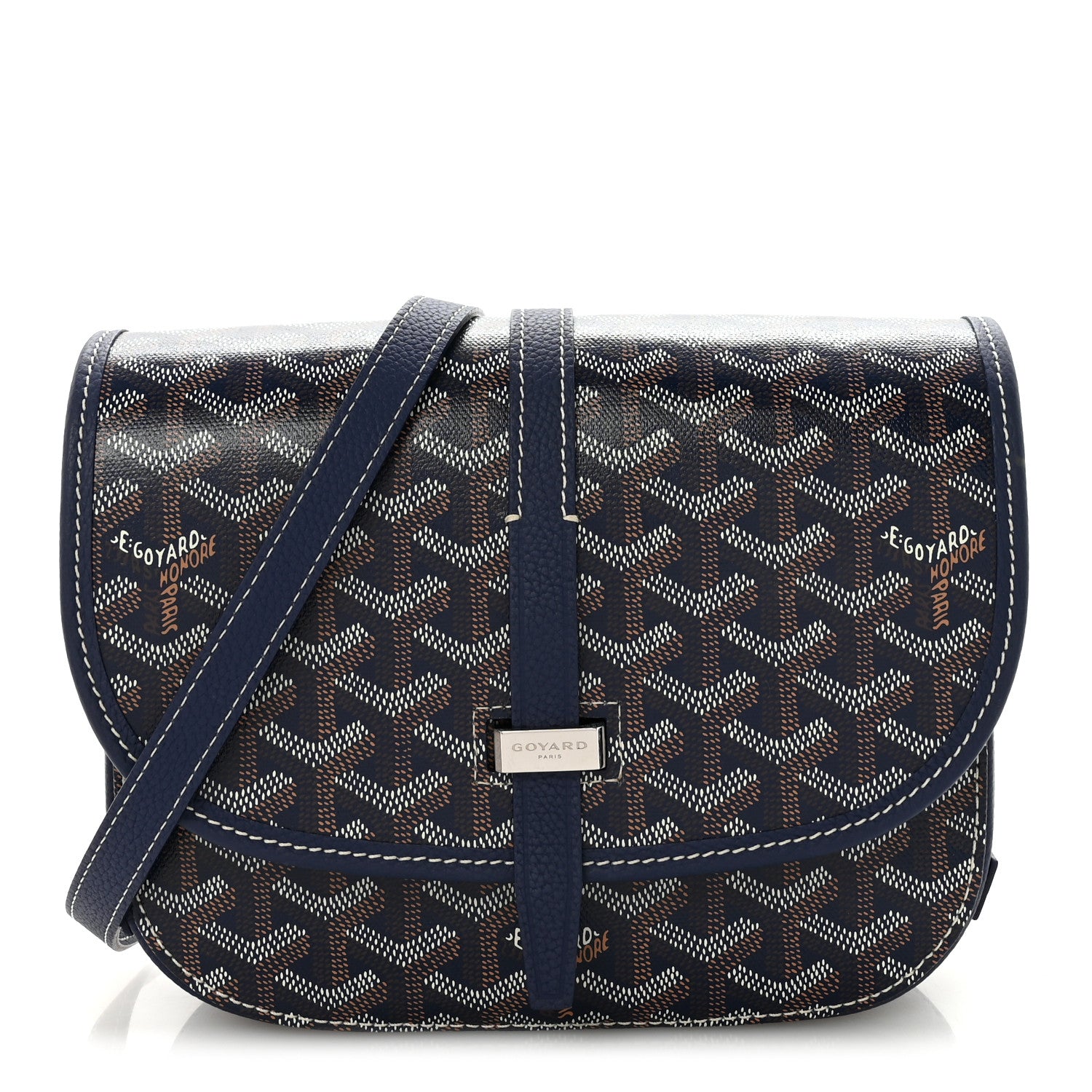 Goyard Goyardine Belvedere II PM Messenger Bag Navy 1 of 9