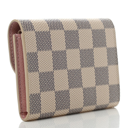 Louis Vuitton Damier Azur Rosalie Coin Purse Rose Ballerine 3 of 7