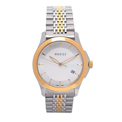 Gucci Stainless Steel 38mm G-Timeless Two Tone Quartz Watch 1 of 5
