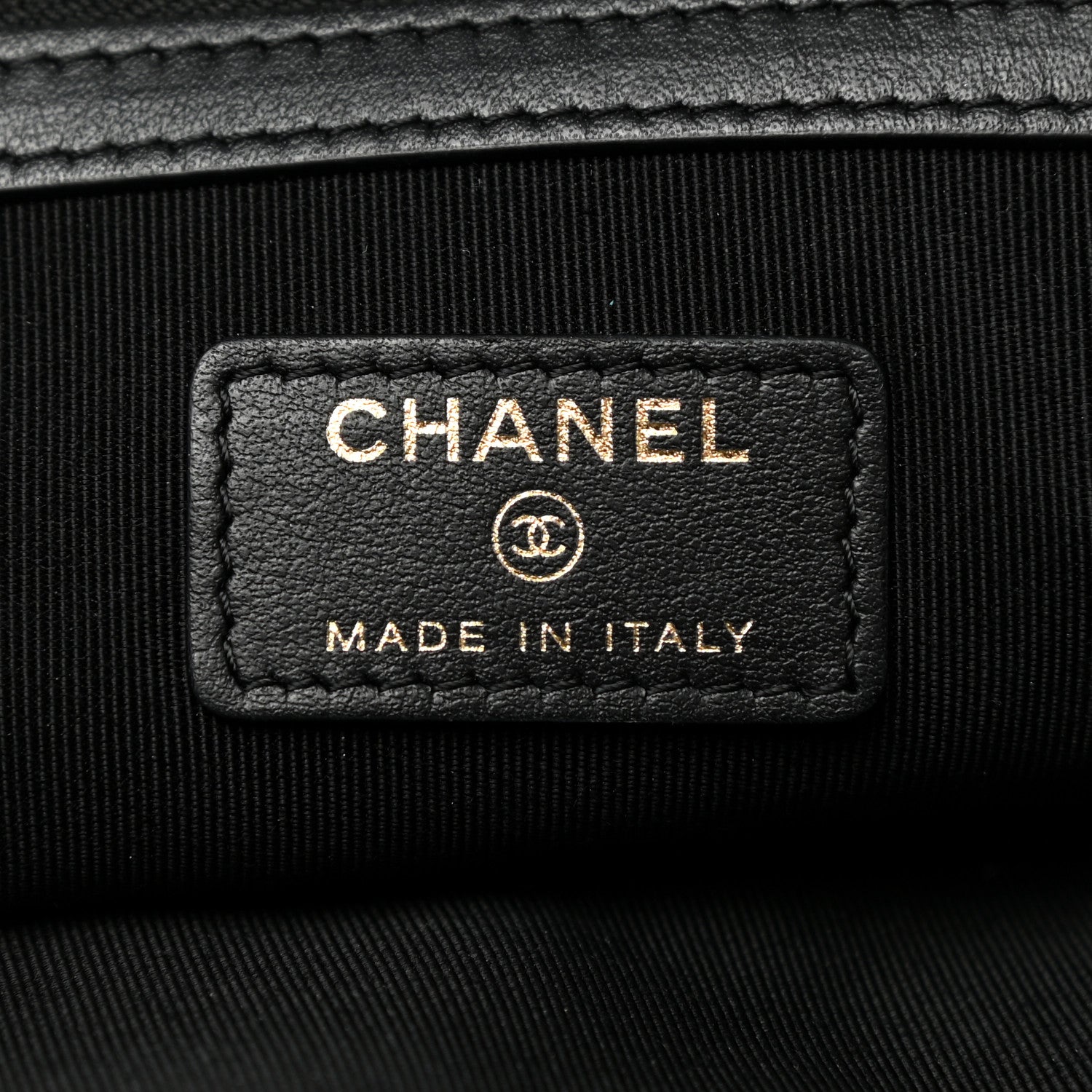 Chanel Lambskin Quilted Large Boy Zip Pouch Black 6 of 8