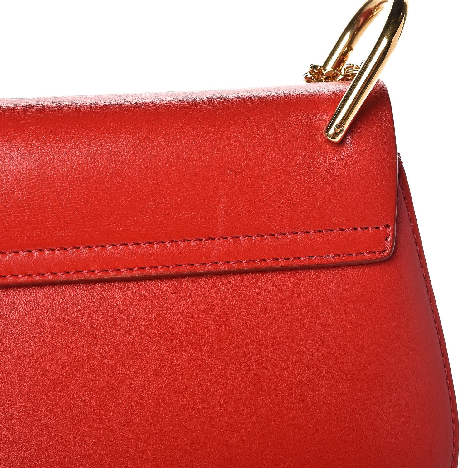 Chloe Lambskin Suede Calfskin Mini Drew Shoulder Bag Paprika Red 9 of 11