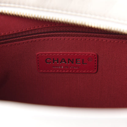 Chanel Aged Calfskin Quilted Large Gabrielle Hobo White 8 of 10
