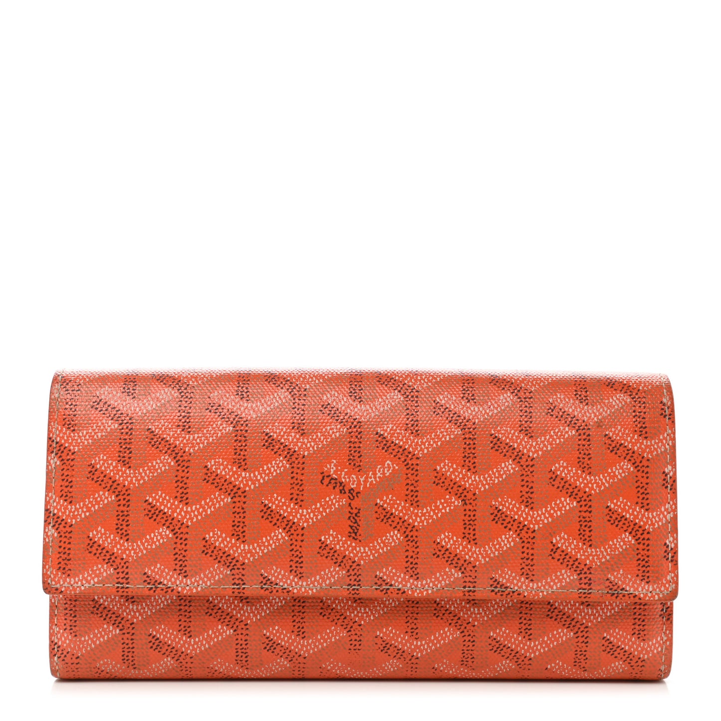 Goyardine Varenne Long Wallet Orange