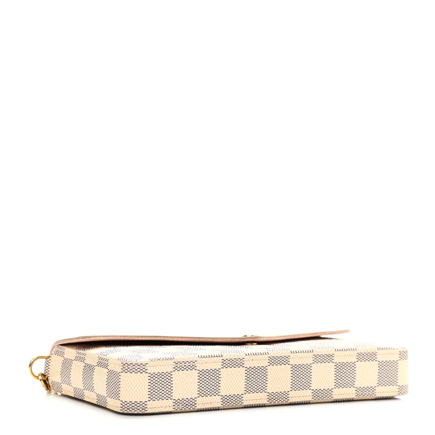 Louis Vuitton Damier Azur Pochette Felicie Chain Wallet Rose Ballerine 5 of 12