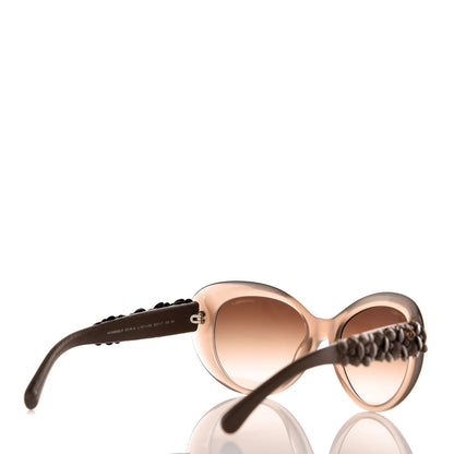 Chanel Lambskin Camellia CC Sunglasses 5318-Q Brown 4 of 9