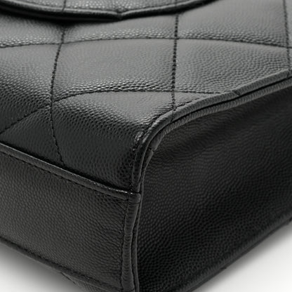 Chanel Caviar Quilted Carry Me Top Handle Flap Black 13 of 14