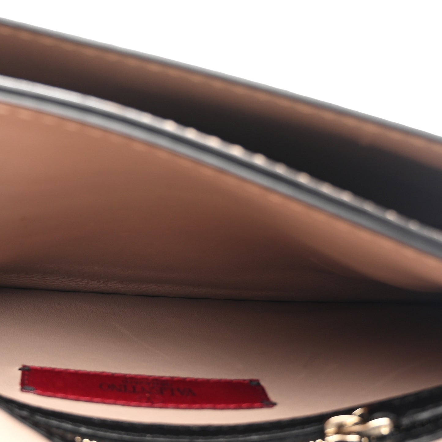 Nappa Rockstud Wristlet Clutch Black