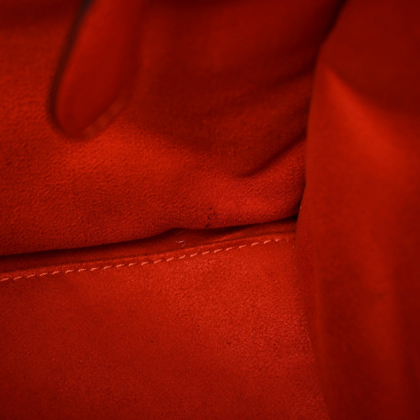 Drummed Calfskin Micro Luggage Vermillion