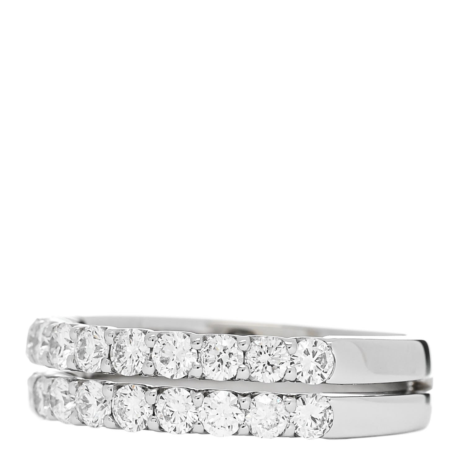 Parker & West by FASHIONPHILE Platinum Diamond 1.00ct Double Half Eternity Band Ring  52 6 3 of 9