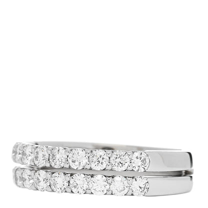 Parker & West by FASHIONPHILE Platinum Diamond 1.00ct Double Half Eternity Band Ring  52 6 3 of 9
