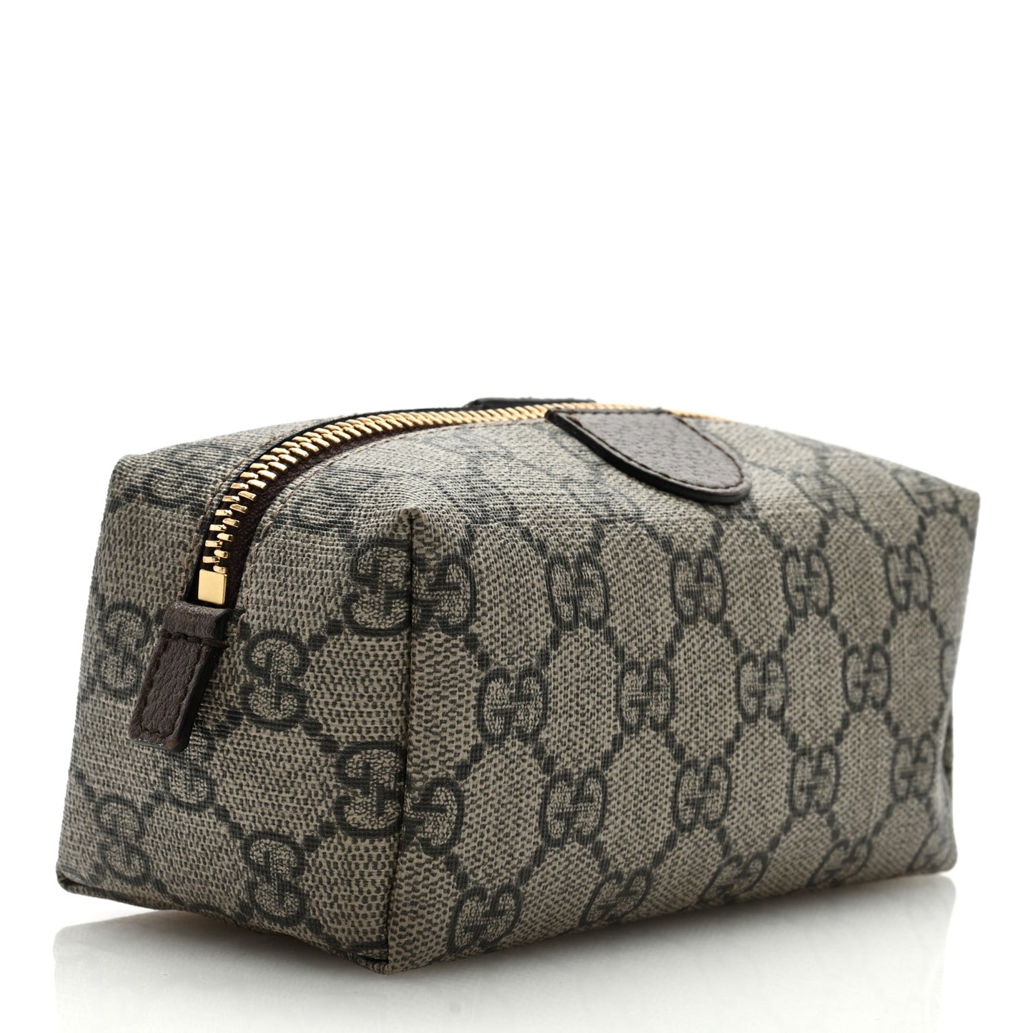 Soft GG Supreme Monogram Calfskin Small Ophidia Cosmetic Case Beige Ebony New Acero