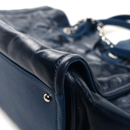 Chanel Glazed Calfskin Medium Deauville Tote Blue 10 of 15