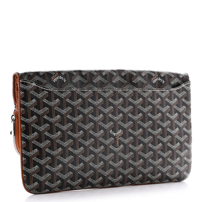 Goyard Goyardine Sainte Marie Soft Clutch Black Gold 3 of 10